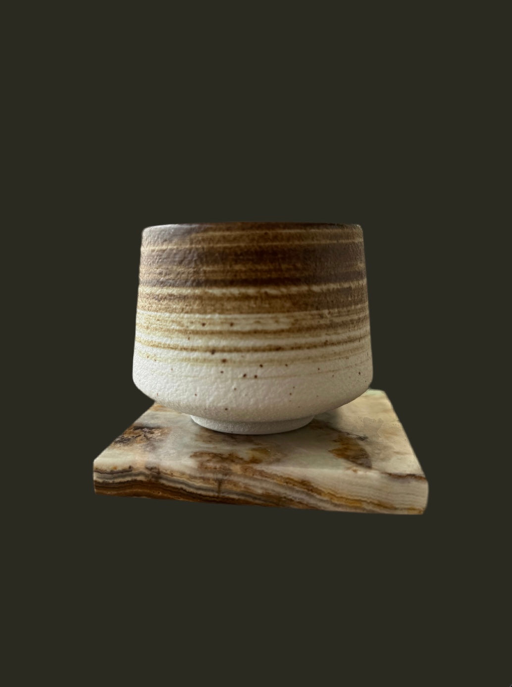 Lamina – Green/Brown Onyx Coaster Set