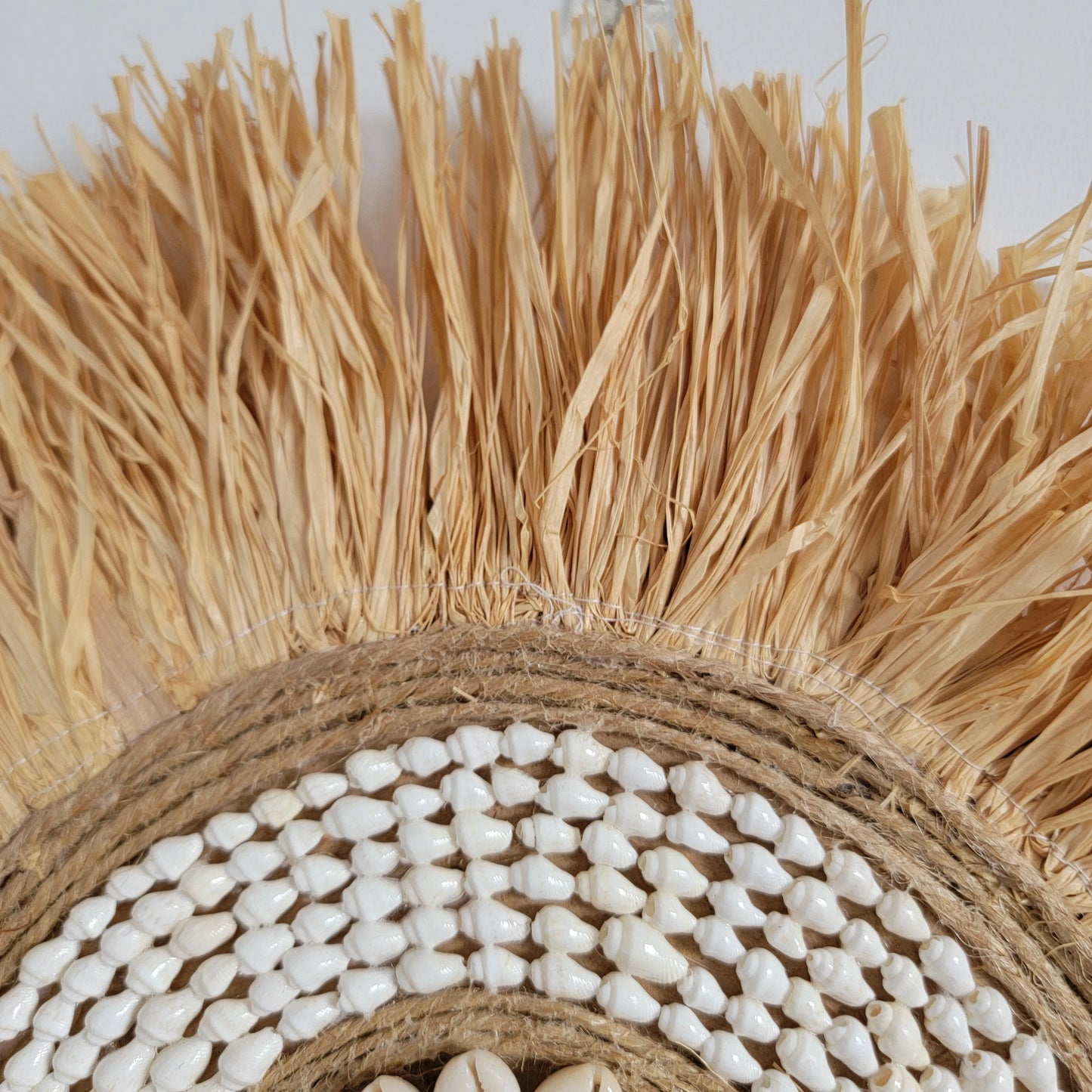 SOLANA - Handcrafted Raffia & Shell Wall Decor