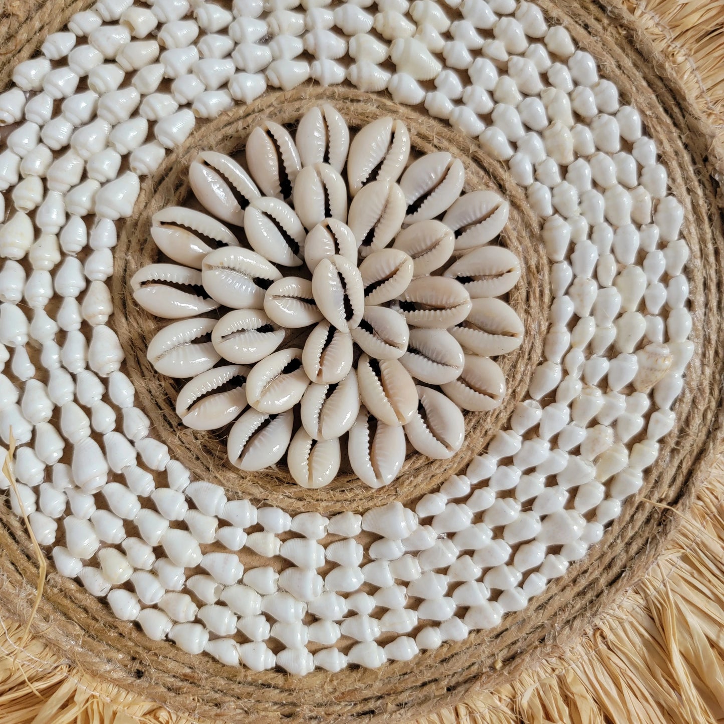 SOLANA - Handcrafted Raffia & Shell Wall Decor