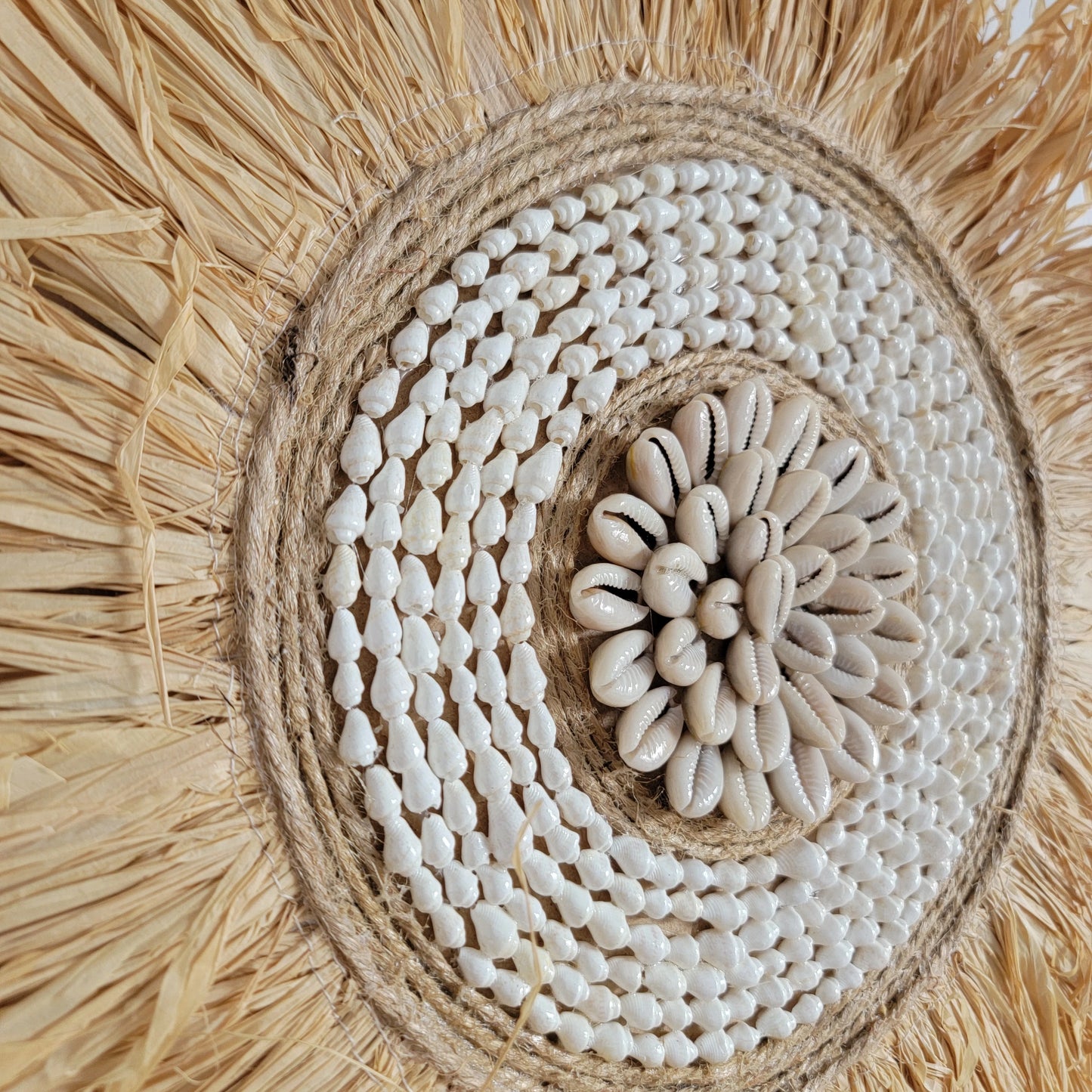 SOLANA - Handcrafted Raffia & Shell Wall Decor