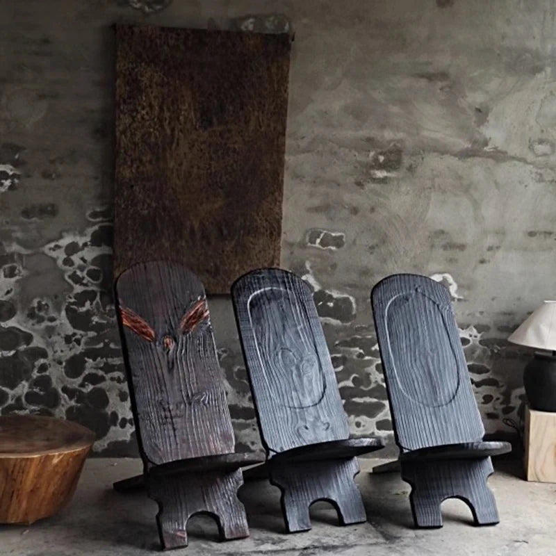 KUBA — Hand-Carved African Accent Chair