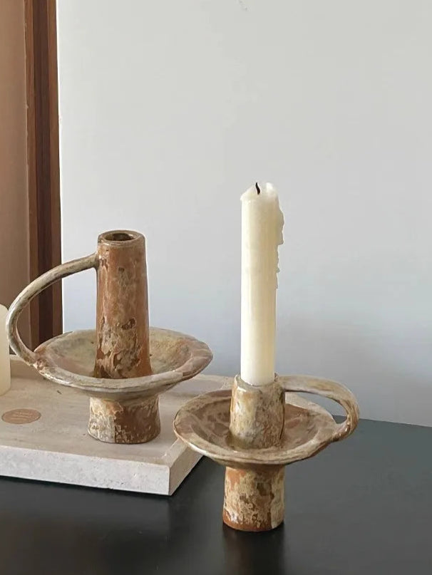 VELORA – Handmade Ceramic Candle Holder