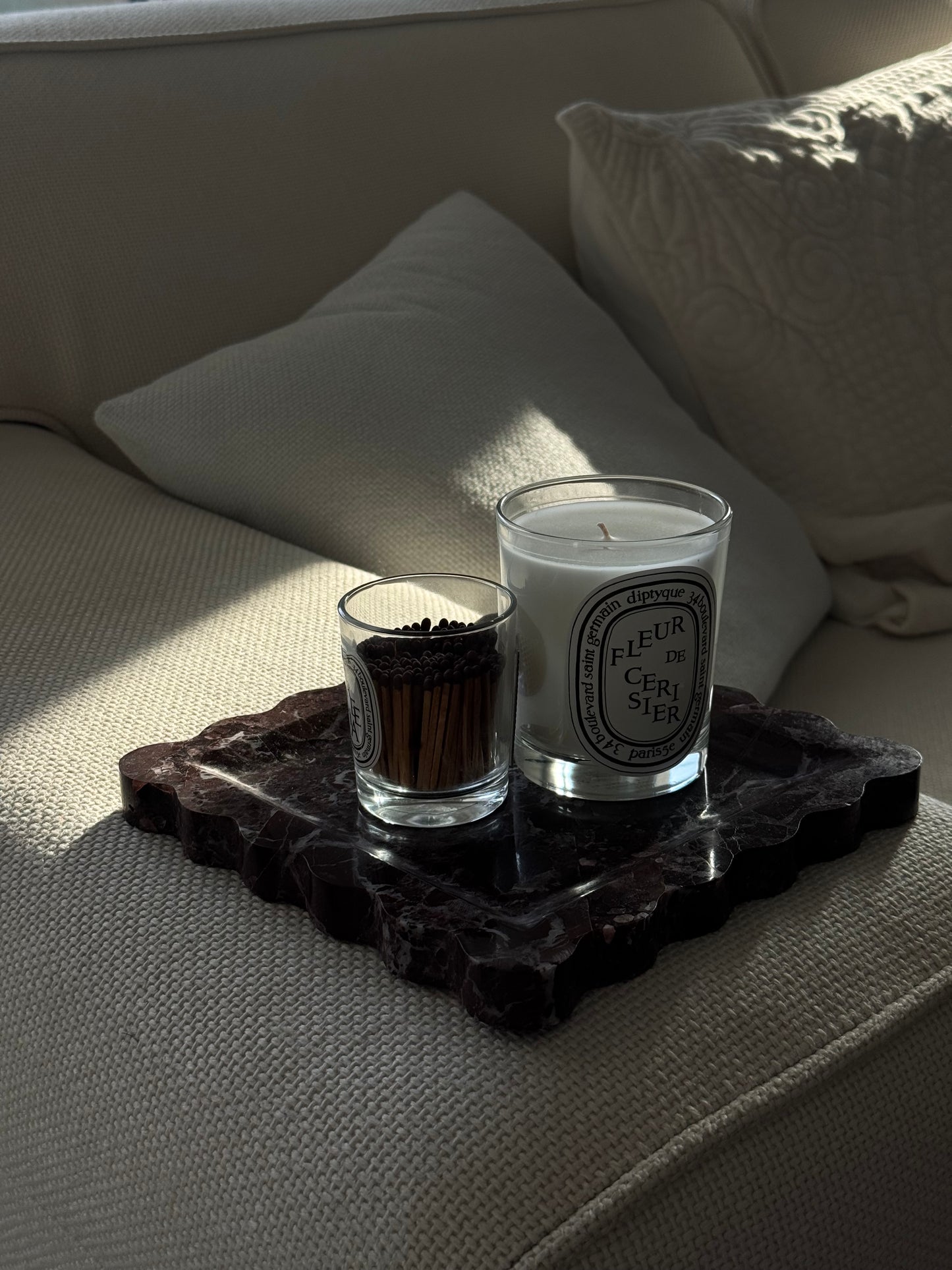 ROSSO SERENO - Marble tray