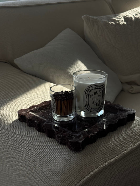 ROSSO SERENO - Marble tray