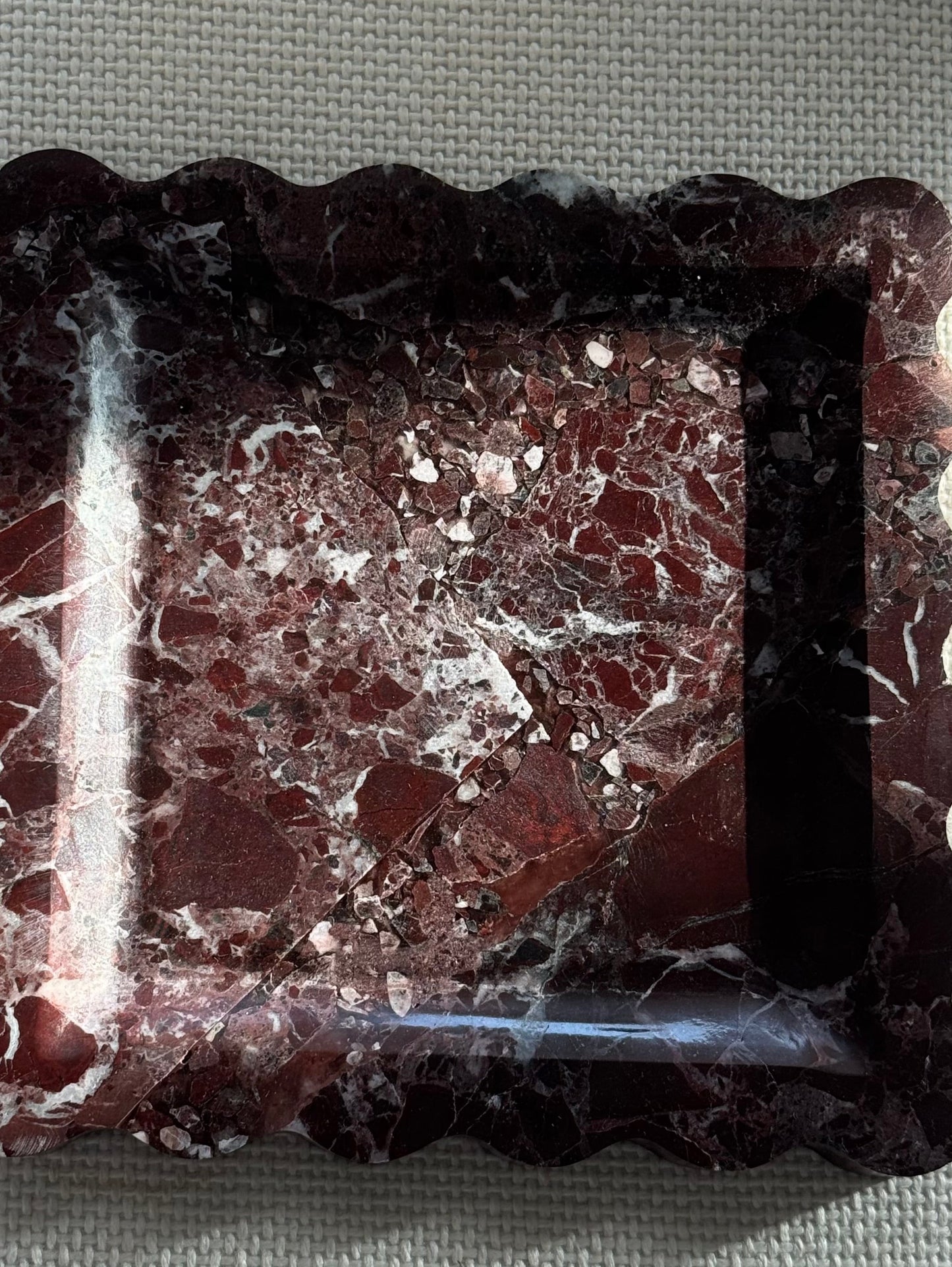 ROSSO SERENO - Marble tray