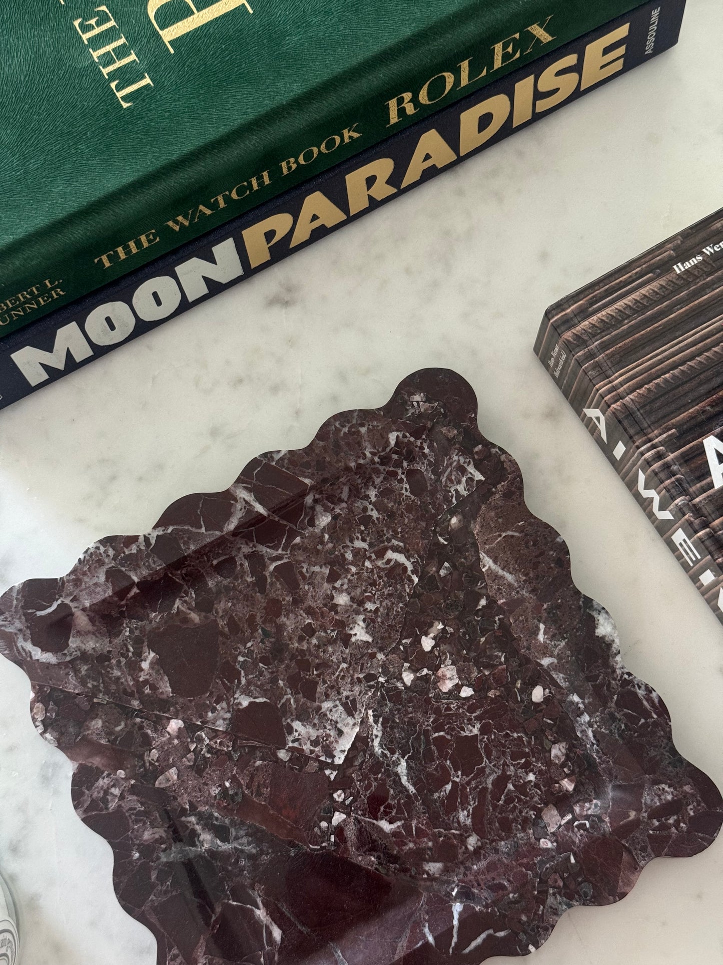ROSSO SERENO - Marble tray
